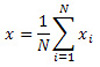Формула среднего значения координат вектора X